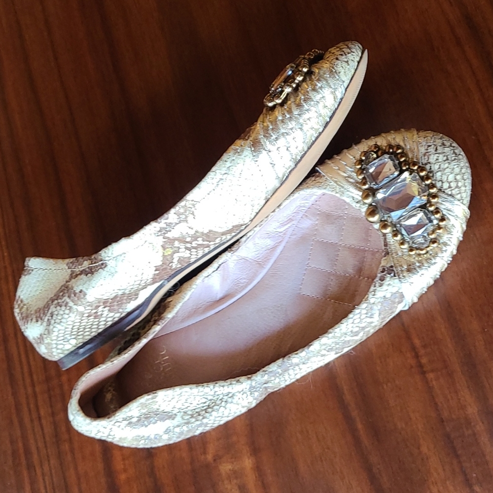 Vince Camuto snake skin flats
